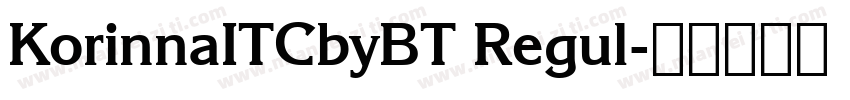 KorinnaITCbyBT Regul字体转换